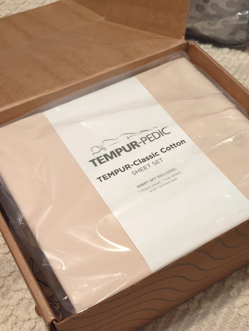 Tempur-pedic Cotton Classic Sheet Set Twin Xl Sandstone New